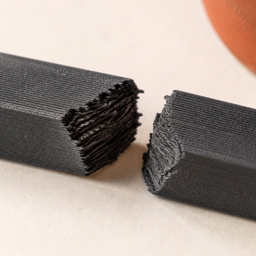 A print showing weak layers